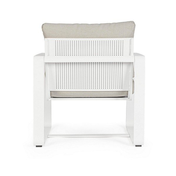 Bílé kovové zahradní křeslo Merrigan   – Bizzotto-image-4