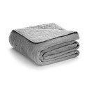 Světle šedý sametový prošívaný přehoz 260x280 cm Laila – AmeliaHome
