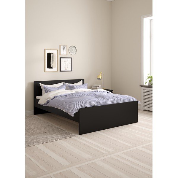 Černá dvoulůžková postel 140x190 cm Naia – Tvilum-image-1