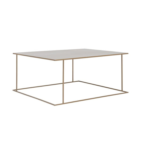 Konferenční stolek ve zlaté barvě Custom Form Walt, 100 x 100 cm