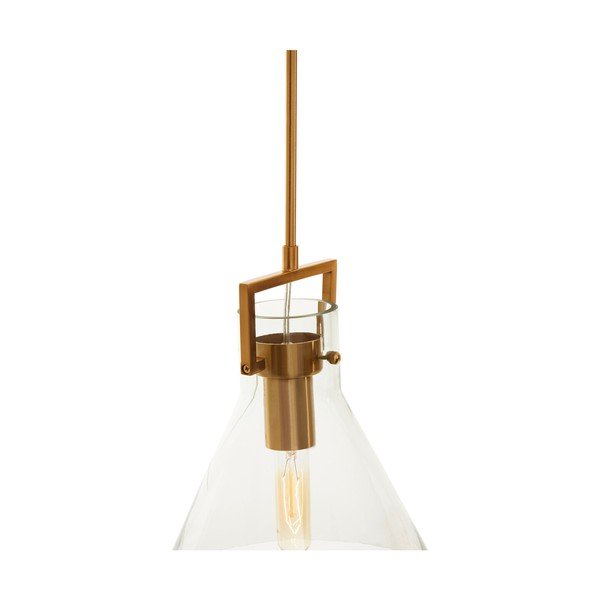 Kovové závěsné svítidlo ve zlaté barvě se skleněným stínidlem ø 25 cm Trieste – Premier Housewares-image-3