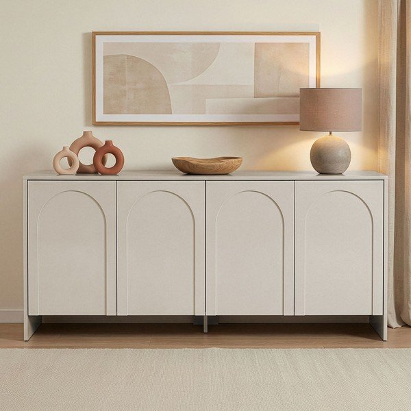 Krémová komoda 180x80x45 cm Arlen  – Kalune Design-image-1