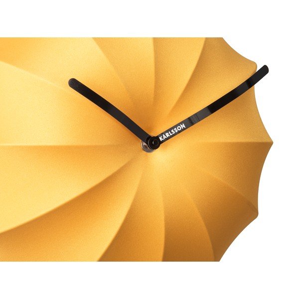Žluté nástěnné hodiny Karlsson Stretch, ø 40 cm-image-3