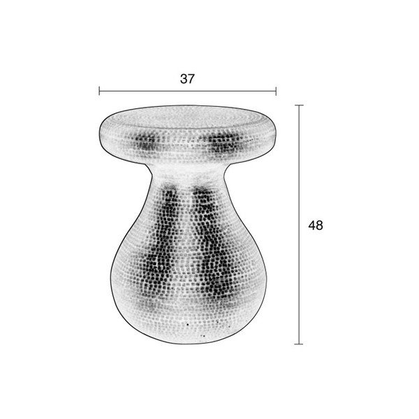 Stolička/odkládací stolek v měděné barvě Zuiver Antique-image-4