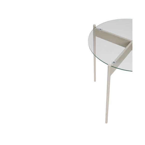Kulatý odkládací stolek se skleněnou deskou ø 45 cm Beam – Hübsch-image-2