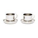 Šálky v sadě 2 ks z nerezové oceli ve stříbrné barvě Nirela – Kave Home