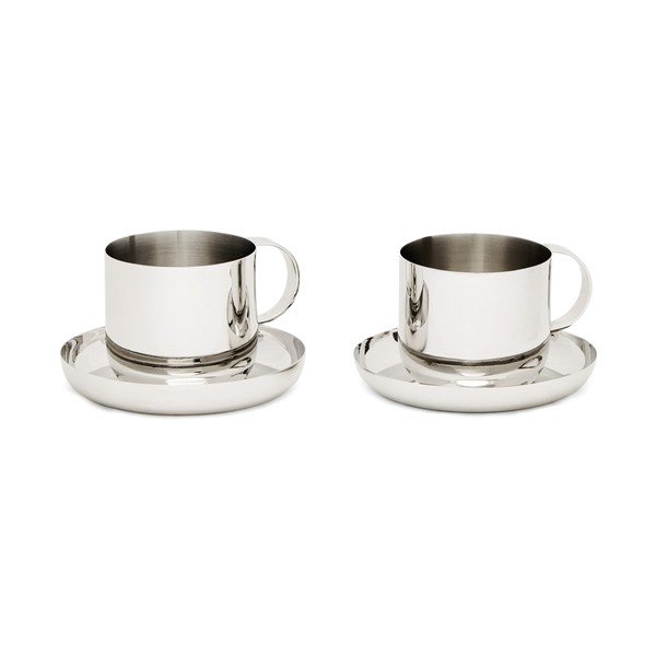 Šálky v sadě 2 ks z nerezové oceli ve stříbrné barvě Nirela – Kave Home