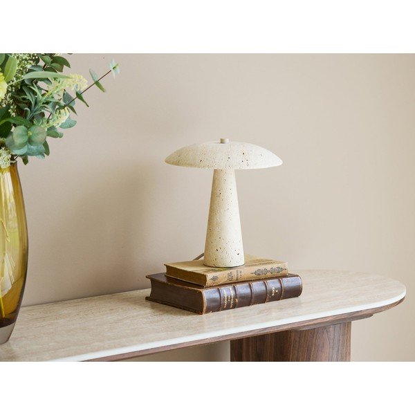 Béžová kamenná LED stolní lampa (výška 25,5 cm) Consett – House Nordic-image-1