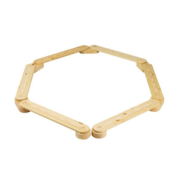 Senzorická dráha z borovicového dřeva v přírodní barvě 10x408x5 cm Montessori – Meowbaby