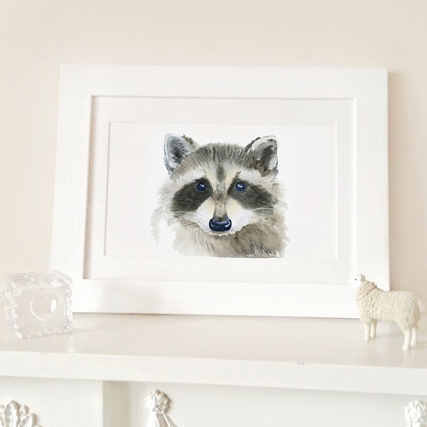 Plakát Raccoon A4