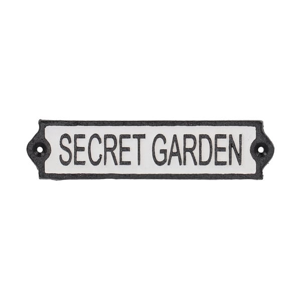 Litinová cedule 21x5 cm Secret Garden – Esschert Design