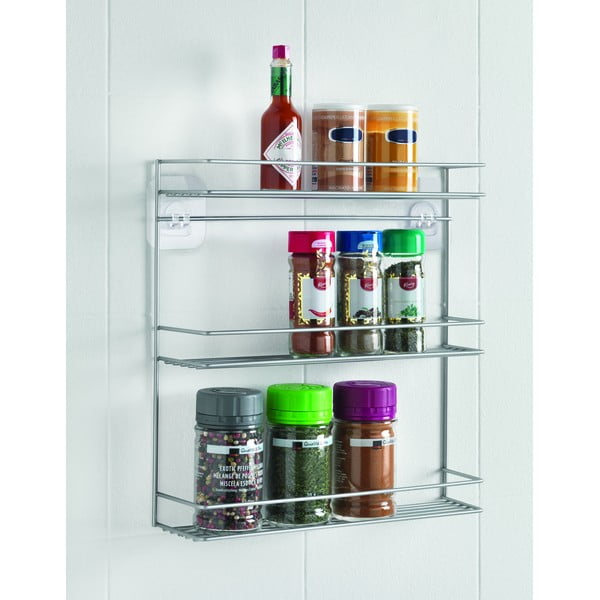 Nástěnná třípatrová police na koření Metaltex-image-1