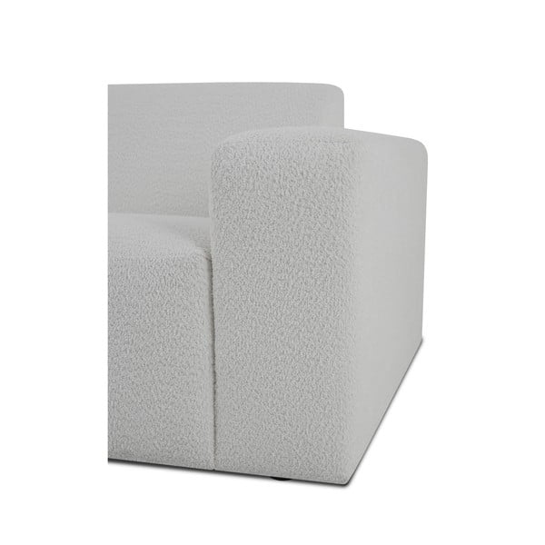 Bílá rohová pohovka z textilie bouclé (do "U") Roxy – Scandic-image-4