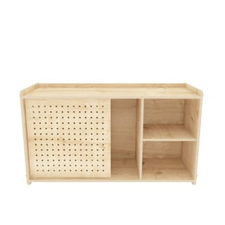 Nástěnná knihovna v dekoru dubu v přírodní barvě 65x30 cm Sima – Kalune Design