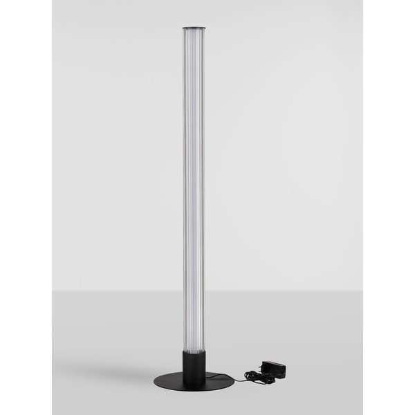 Matně černá hliníková LED stmívatelná stojací lampa se skleněným stínidlem (výška 130 cm) Glovia – Nova Luce-image-4