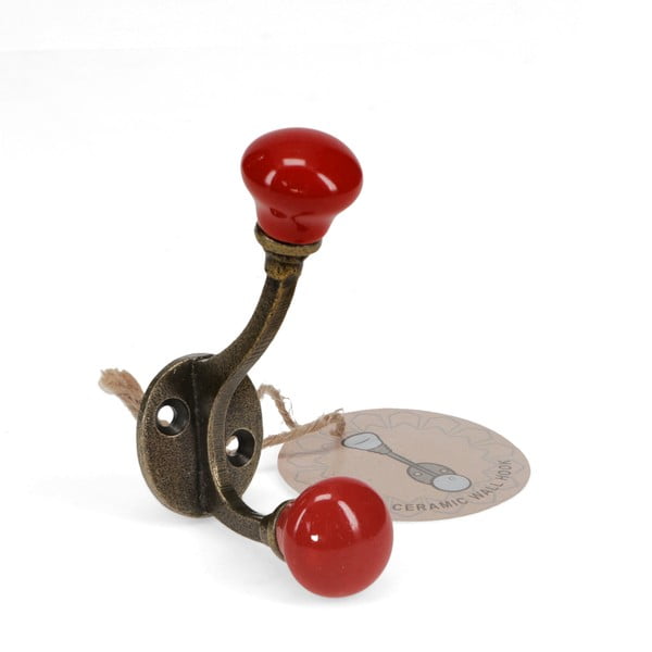 Červený kovový nástěnný věšák 3 cm – Rex London-image-2