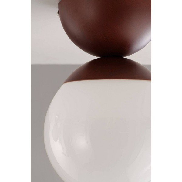 Bílé/hnědé stropní svítidlo z opálového skla ø 15 cm Leah – Jotex-image-4
