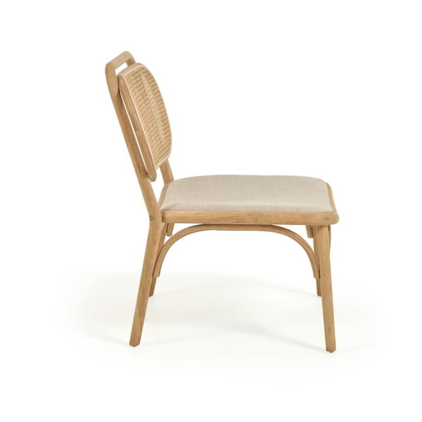 Křeslo s výpletem z třtinového výpletu v béžovo-přírodní barvě Doriane – Kave Home-image-2