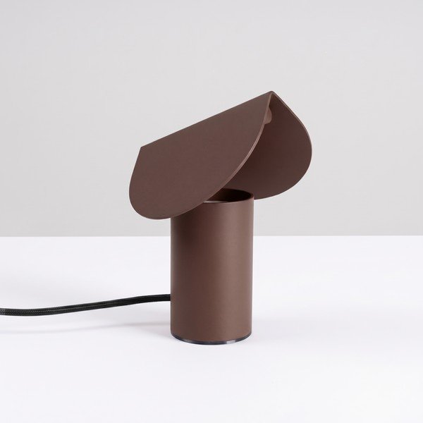 Hnědá hliníková LED stolní lampa (výška 15 cm) BISCUIT – Thoro-image-4