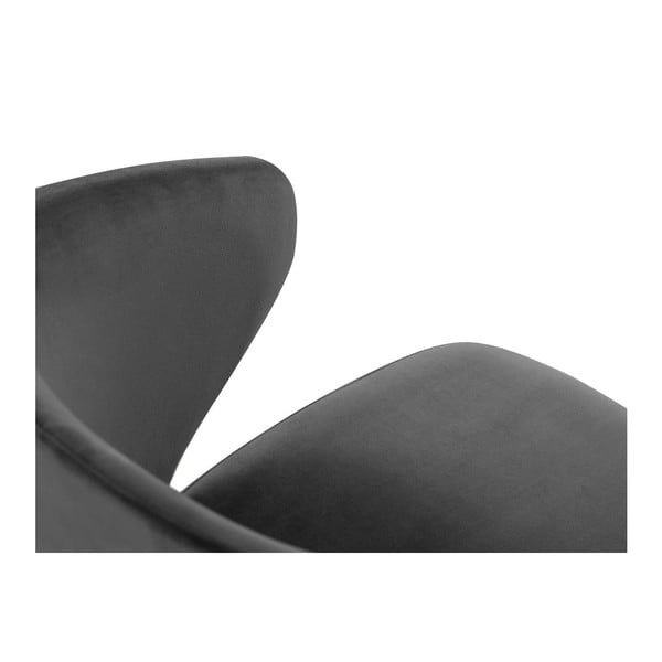 Tmavě šedé čalouněné jídelní křeslo s područkami Nemesis – Windsor & Co Sofas-image-3