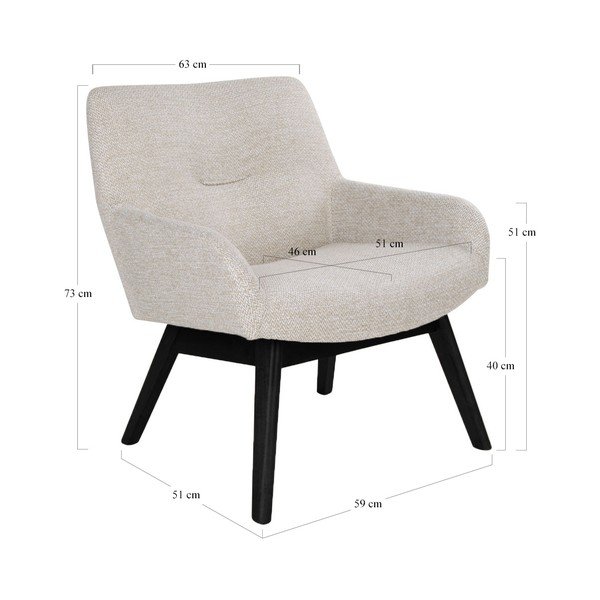 Béžové křeslo House Nordic London-image-4