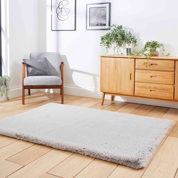 Světle šedý koberec 150x230 cm Super Teddy – Think Rugs-image-2