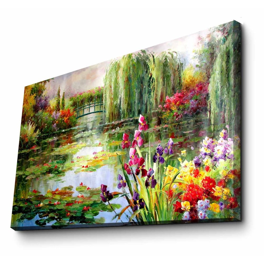 Nástěnný obraz na plátně Impressionist Garden, 70 x 45 cm