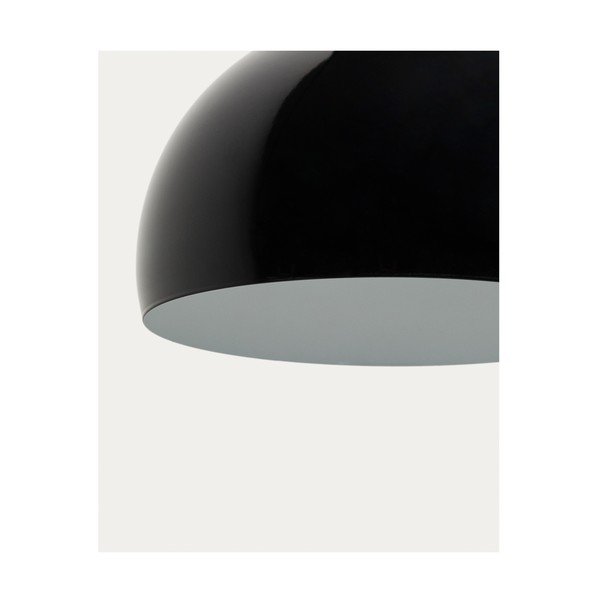 Černá stojací lampa s kovovým stínidlem (výška 160 cm) Madali – Kave Home-image-2