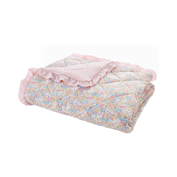 Růžový prošívaný přehoz 220x230 cm Darcy Floral – Catherine Lansfield