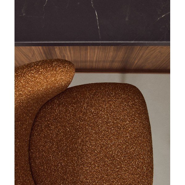 Čalouněná barová židle v terakotové barvě (výška sedáku 75 cm) Ciselia – Kave Home-image-2