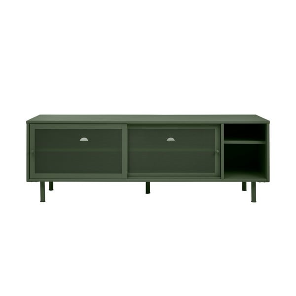 Tmavě zelený kovový TV stolek 160x55 cm Veep – Unique Furniture