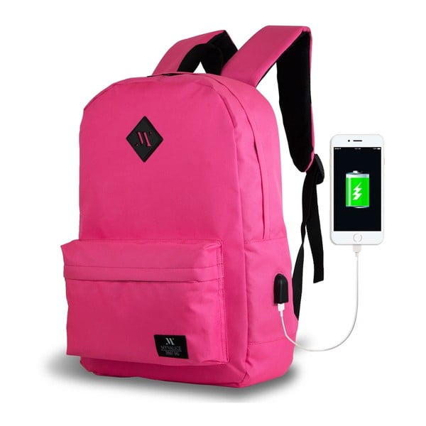 Růžový batoh s USB portem My Valice SPECTA Smart Bag