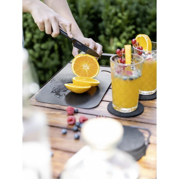 Černé podtácky v sadě 8 ks se stojanem – Wenko-image-1