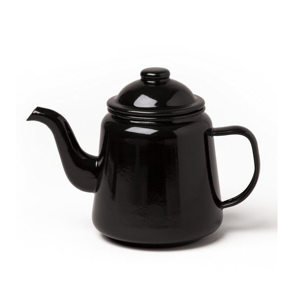 Černá smaltovaná čajová konvička Falcon Enamelware, 1 l