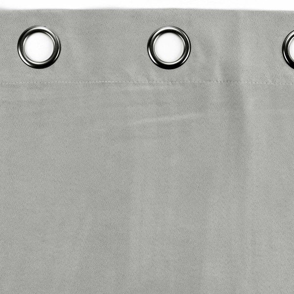 Světle šedý semišový závěs 140x240 cm Sultane – douceur d'intérieur-image-2