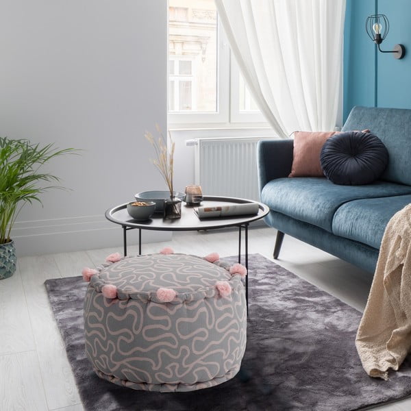 Taburet ve světlě růžové a světle šedé barvě Tangle – Tomasucci-image-2