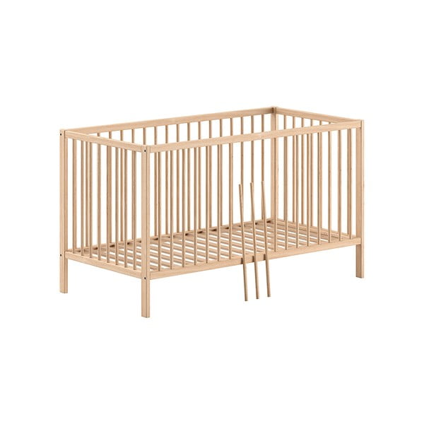 Postýlka z borovicového dřeva v přírodní barvě 70x140 cm DINO – Vipack
