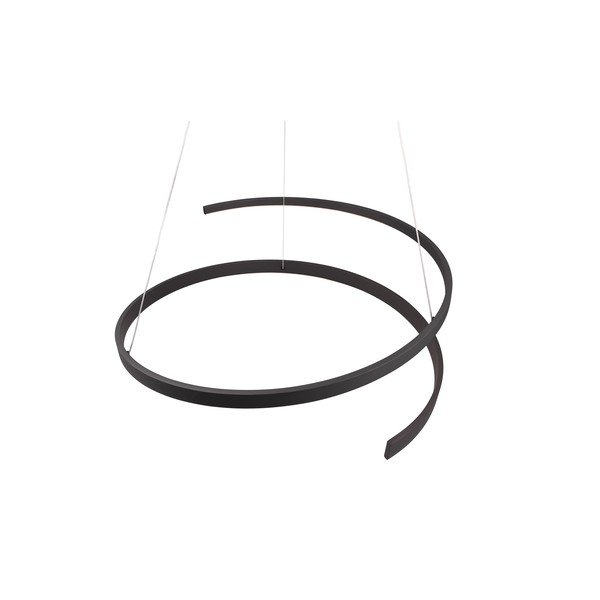 Černé LED závěsné svítidlo s hlasovým ovládáním/s ovládáním pomocí mobilní aplikace s kovovým stínidlem ø 75 cm Cinardi – CINQUE-image-2