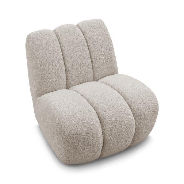 Béžové křeslo z textilie bouclé Janissaire – Bobochic Paris-image-4