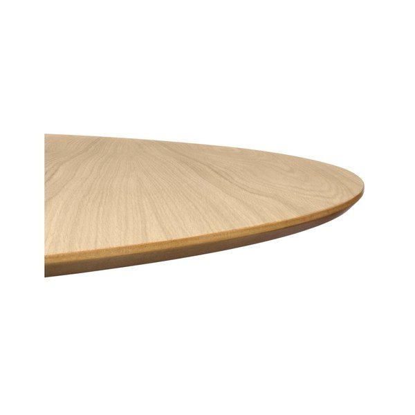 Jídelní stůl v dekoru dubového dřeva s černým podnožím Symbiosis Row, ⌀ 150 cm-image-1