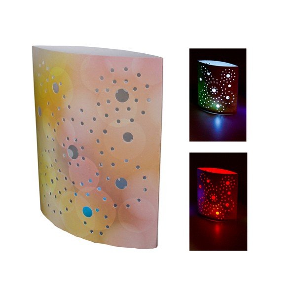 Oranžová stolní lampa (výška 17 cm) Floral – Hilight-image-1