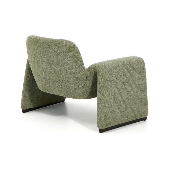 Zelené žinylkové křeslo Melvia – Kave Home-image-4