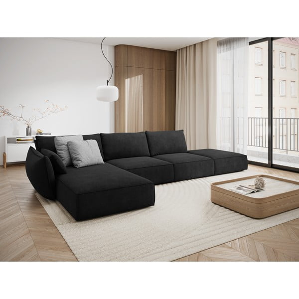 Tmavě šedá rohová pohovka (levý roh) Vanda – Mazzini Sofas-image-1