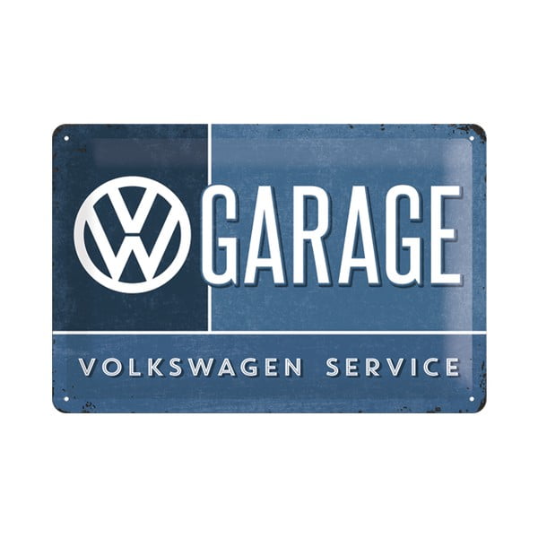 Plechová cedule VW Garage, 20x30 cm
