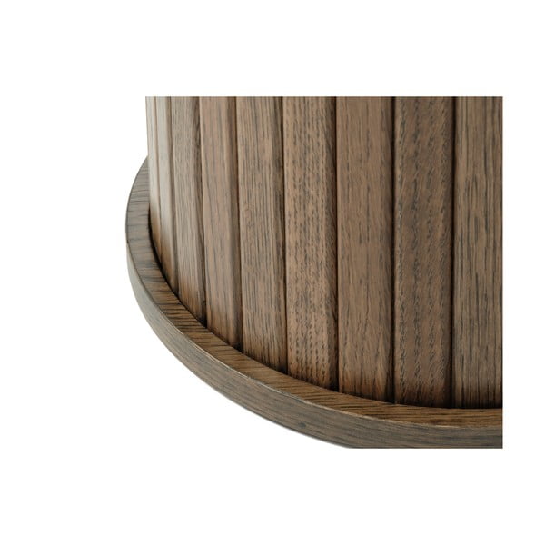 Kulatý odkládací stolek v dekoru dubu ø 50 cm Nola – Unique Furniture-image-2