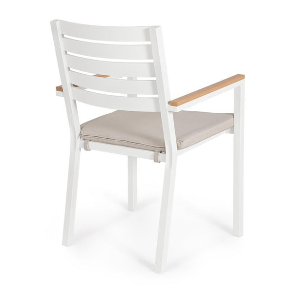 Bílé kovové zahradní židle v sadě 4 ks Henna   – Bizzotto-image-3