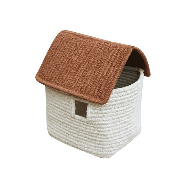 Krémový látkový dětský koš na hračky 22x22x34 cm House Toffee – Lorena Canals-image-3