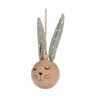 Šedá dřevěná velikonoční závěsná dekorace Dakls Bunny