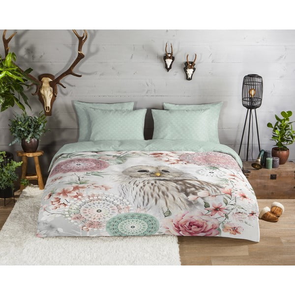 Zelené flanelové povlečení na jednolůžko 140x200 cm Omaira – HIP-image-1