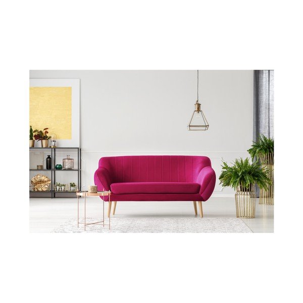 Růžová dvoumístná pohovka Mazzini Sofas Benito-image-4